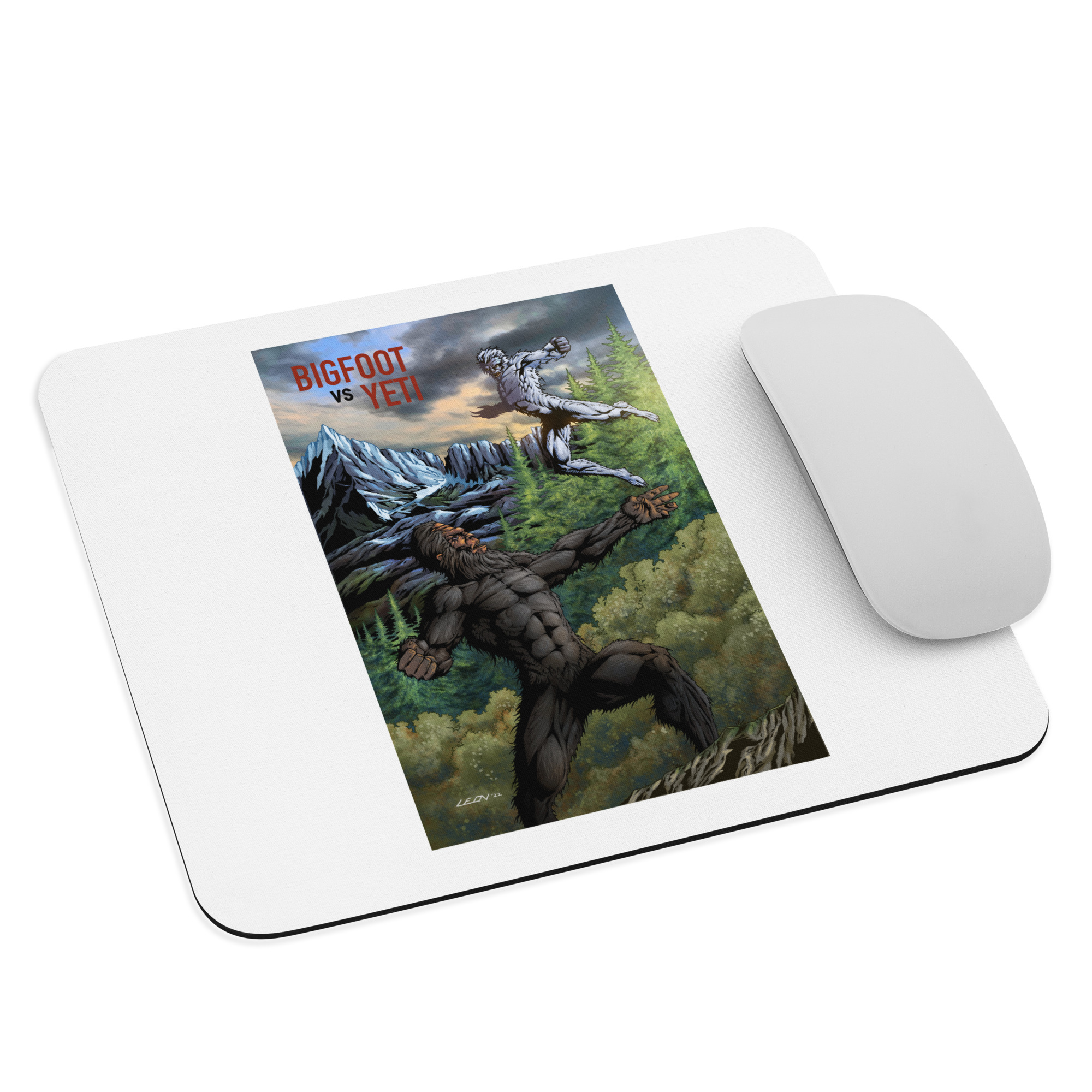 Bigfoot vs Yeti Mouse pad – From The Shadows Podcast